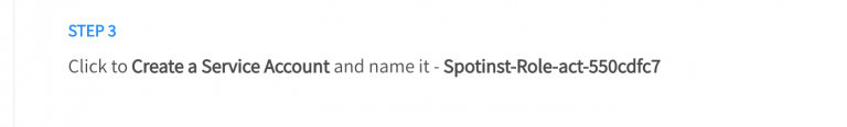 Service account on Spot Console